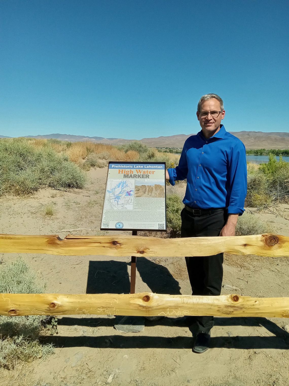 Lahontan State Recreation Area New High Water Mark Sign