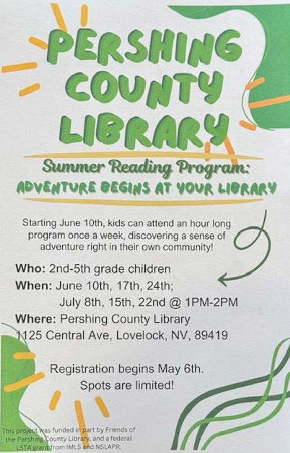 Pershing County Library Summer Reading Program